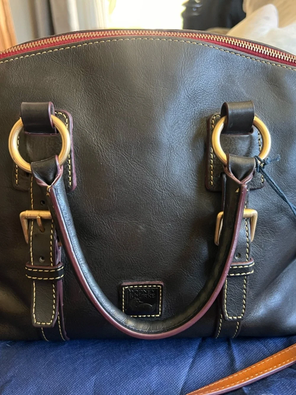 Dooney & Bourke Bristol Satchel — Navy — Vintage NWT